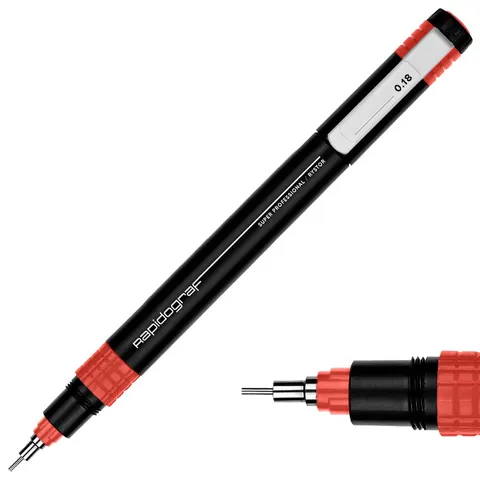 Rapidograf - Super Professional Rystor 0,18mm - Isograf - Pisak kreślarski