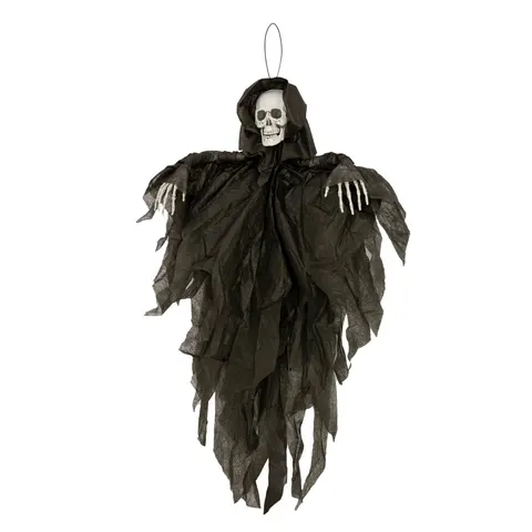 Dekoracja Halloween wiszący Duch Szkielet czarny