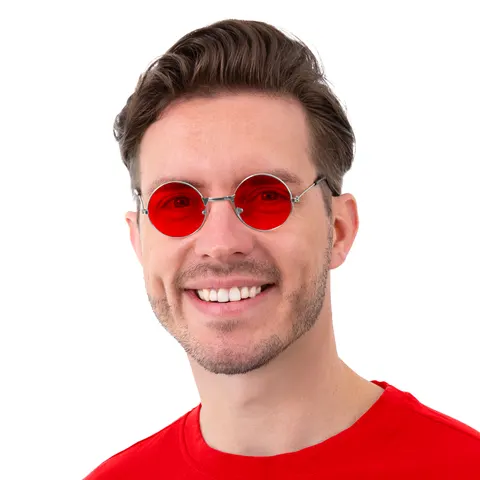 Imprezowe okulary Lenonki czerwone