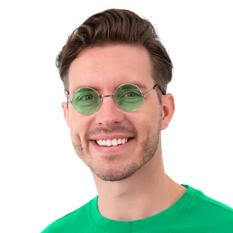 Imprezowe okulary Lenonki zielone