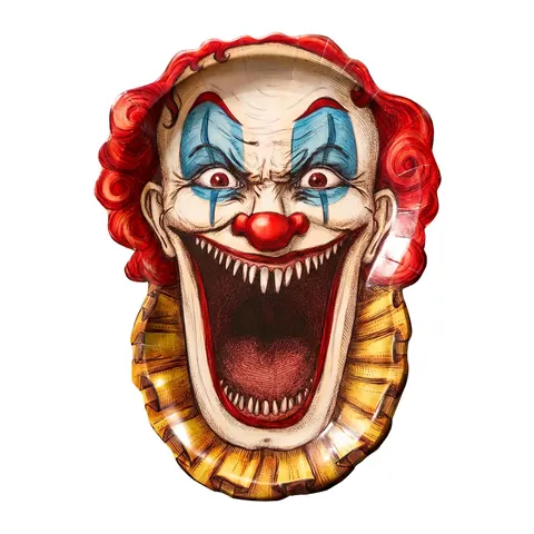 Talerzyki papierowe Halloween Freak Show 6 szt