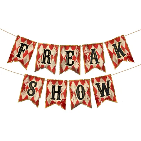 Baner Halloween Freak Show 120 cm x 17 cm