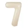 Balon foliowy cyfra 7 kremowy 100cm
