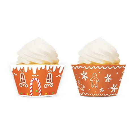 Papilotki do muffinek Boże Narodzenie Piernik 12szt. zestaw