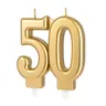 Świeczka złota cyfra 50