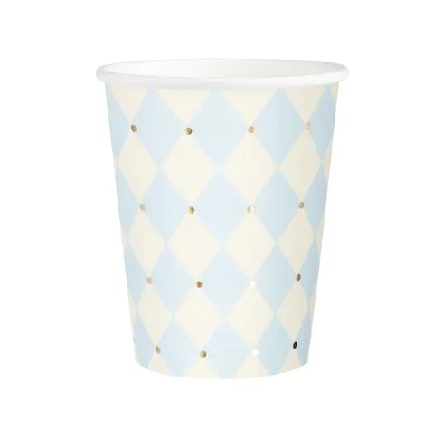 Kubek w romby niebieskie Baby 220ml 6szt.