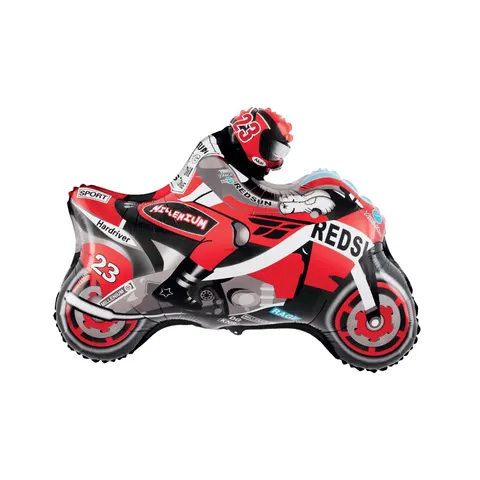 Balon foliowy Motocykl czerwony 66x53 cm