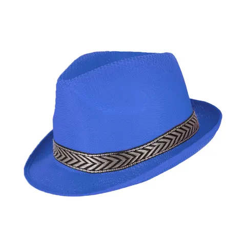 Kapelusz trilby niebieski