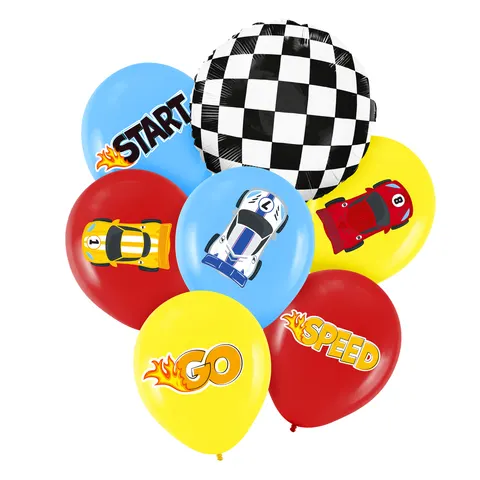 Balony Wyścigówki 12 cali 7 szt. zestaw