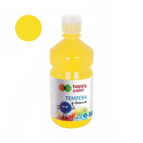 Farba tempera Premium Happy Color 500ml - 1 Żółty