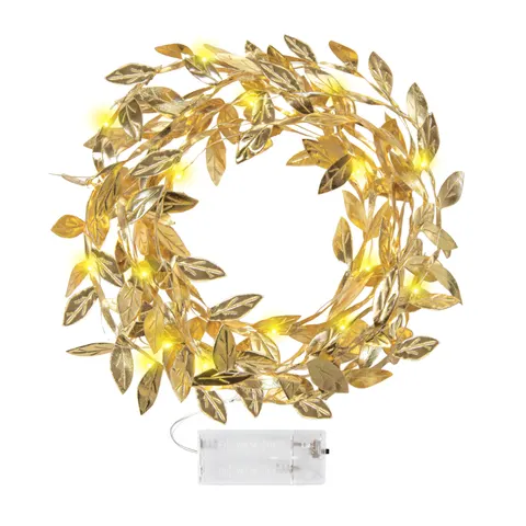 Girlanda LED listki złote 300cm