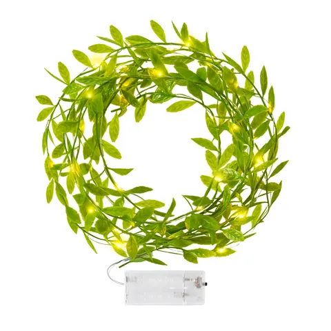 Girlanda LED listki plastikowe zielone 300cm