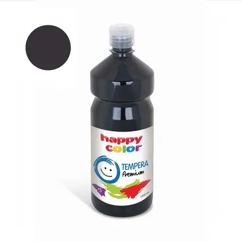 Farba plakatowa Tempera Premium Happy Color 1000ml - 9 Czarna