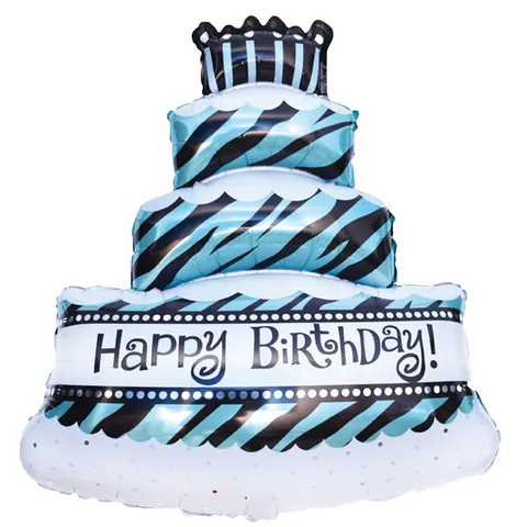Balon foliowy Tort niebieski 69x98cm