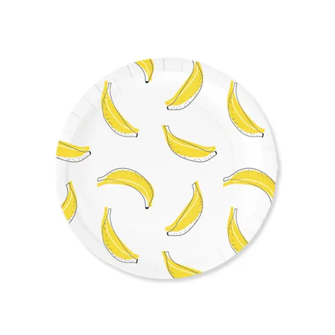 Talerzyk papierowy Banana party 7cali 6szt.