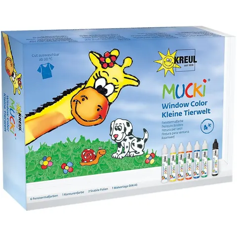 Farby witrażowe żelowe Mucki Window Color Kreul zestaw 7 x 29 ml
