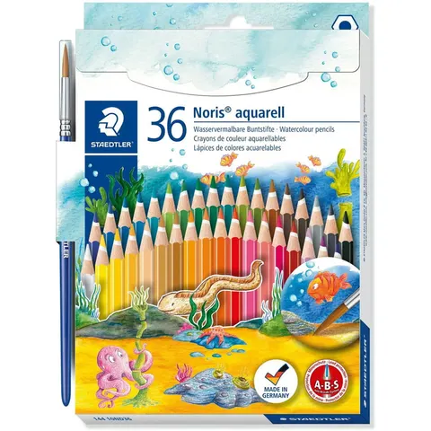 Kredki akwarelowe Staedtler Noris Aquarell 36 kolorów + pędzel