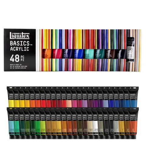 Farby akrylowe Liquitex Basics zestaw 48 x 22 ml