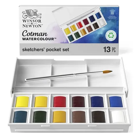 Farby akwarelowe Cotman Pocket Box Winsor & Newton 12 szt.
