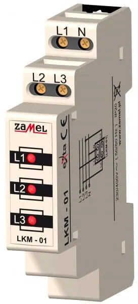 LKM-01-10 WSKAŹNIK ZASILANIA 230V/400V 3xLED CZERWONE TN