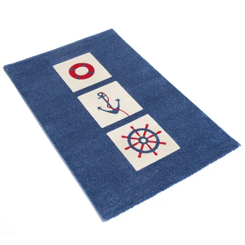MARYNARZ - Niebieski Dywan Dla Dzieci SOFT PLAY IVI Carpets