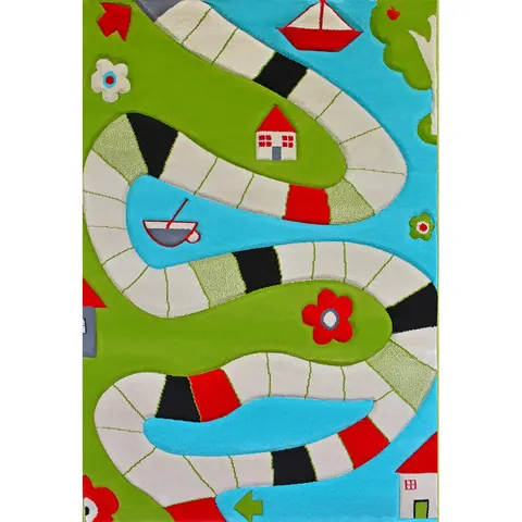 PLANSZA DO GRY - Turkusowy dywan dziecięcy SOFT PLAY 100x150 cm. IVI Carpets