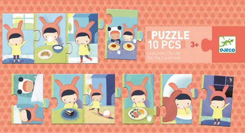 MÓJ DZIEŃ - pierwsze puzzle edukacyjne DJECO