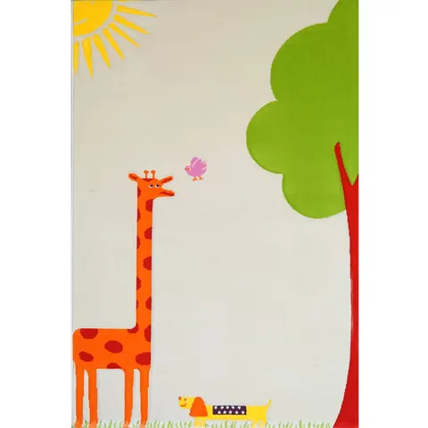 ŻYRAFA - Kremowy Dywan dziecięcy SOFT PLAY 134x180 cm. IVI Carpets