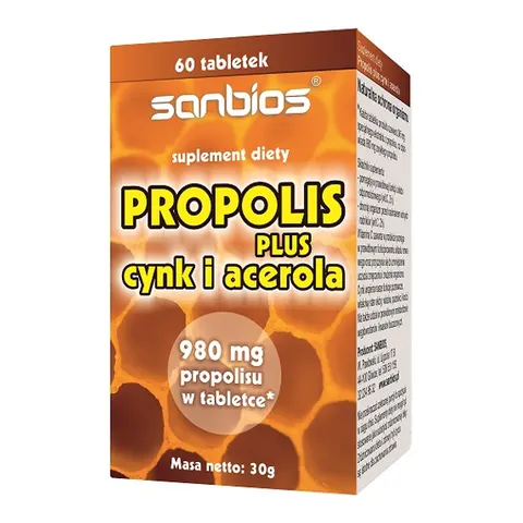 Propolis Plus cynk i acerola 60 tabl.