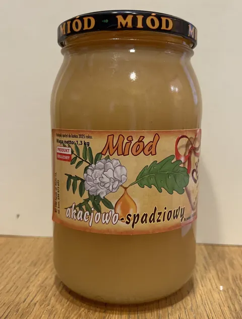 Miód akacjowo-spadziowy 1,3 kg (Ks. E. Marciniak)