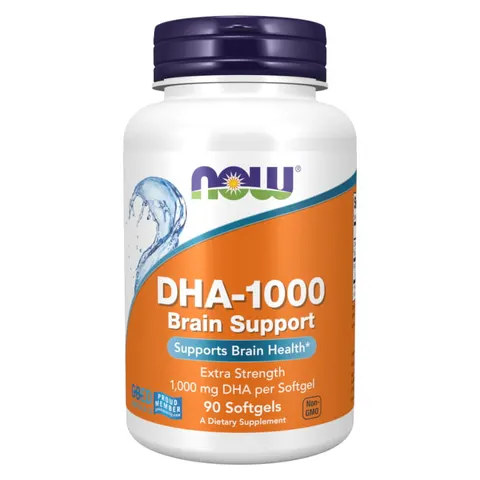 NOW FOODS DHA-1000 Fish Oil Brain Support (90 kaps.)