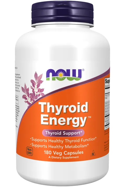 Thyroid Energy Wsparcie Tarczycy 180 kapsułek NOW FOODS