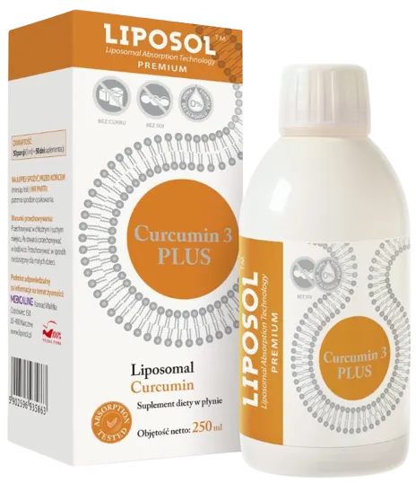 Liposol Curcumin 3 PLUS Liposomalna kurkumina 170mg – 250 ml