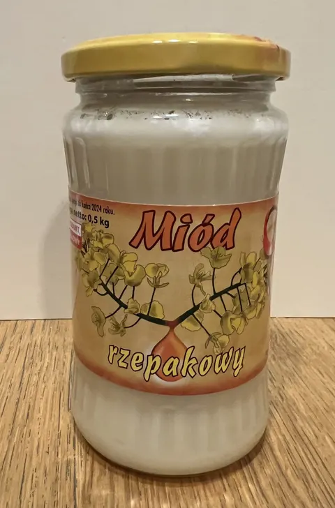 Miód rzepakowy 500 g Ks. Marciniak.