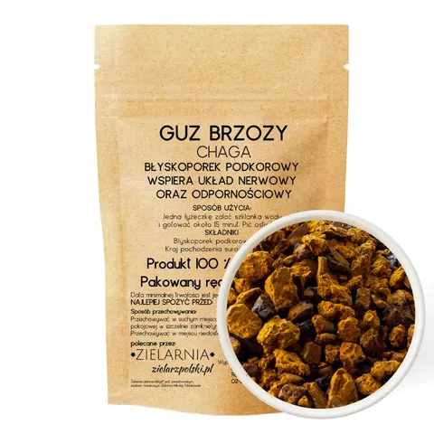 Guz Brzozy Chaga 50 g ZielarzPolski.