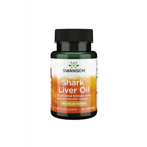 SWANSON Shark Liver Oil 550 mg (60 kaps.)