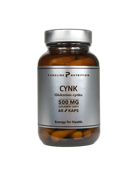 Pureline Glukonian Cynku 500 mg 60 kaps