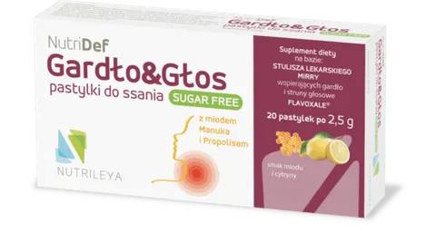 Nutridef gardło & głos 20 tabl. miód/cytryna Nutrileya