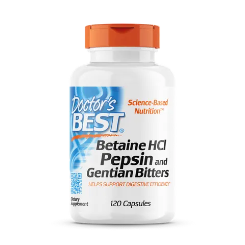 Betaine HCI Pepsin & Gentiam 120 caps