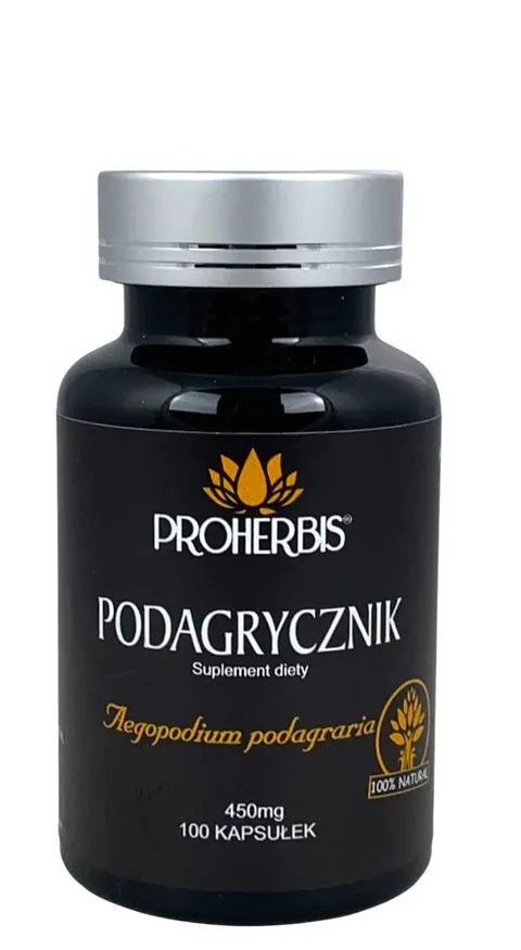 PROHERBIS Podagrycznik pospolity 450mg, 100 kapsułek