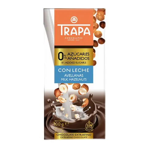 TRAPA Czekoada mleczna z orzechami lasko