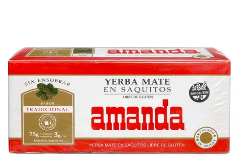 Yerba Mate AMANDA klasyczna fix 25*3g (saszetki bez koperty)