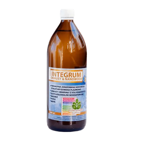 INTEGRUM ORMUS & NANOWODA, MINERAŁY Z SOLI KAMIENNYCH, BUTELKA 1 LITR