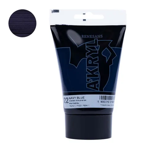 Farba akrylowa Renesans A'kryl 100 ml - 22 Granat marynarski