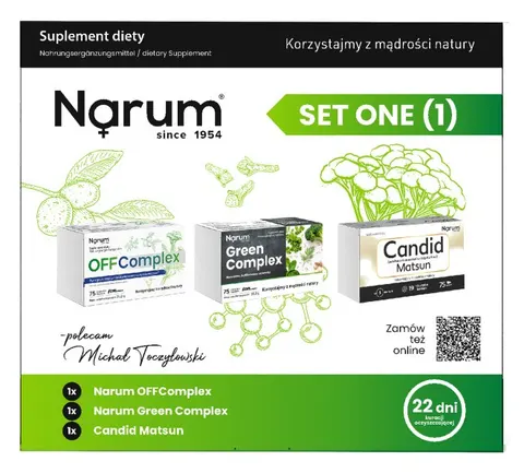 Oczyszczanie zestaw Narum - Set One (OFFComplex/OFFToxicForte, Green Complex/Detox, Candid Matsun)