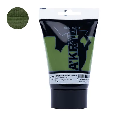 Farba akrylowa Renesans A'kryl 100 ml - 17 Zieleń chromowa