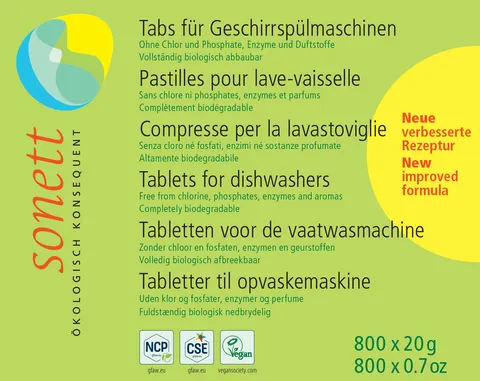Sonett Tabletki do zmywarki 16 kg, 800 sztuk