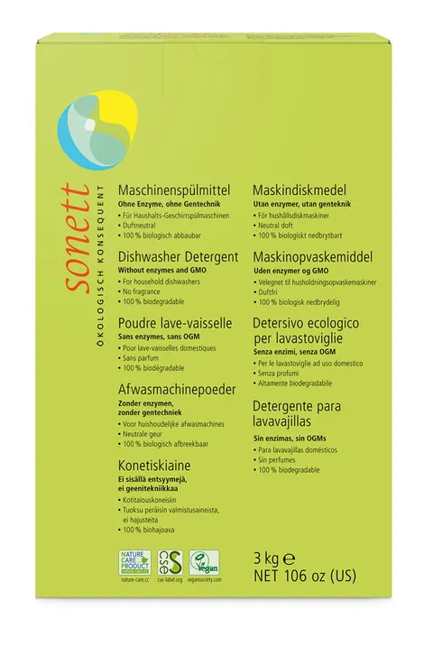Sonett Proszek do zmywarki 3 kg (kartonowa miarka wewnątrz)