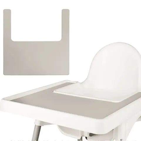 Mata silikonowa podkładka na tackę krzesełka Ikea Antilop light grey