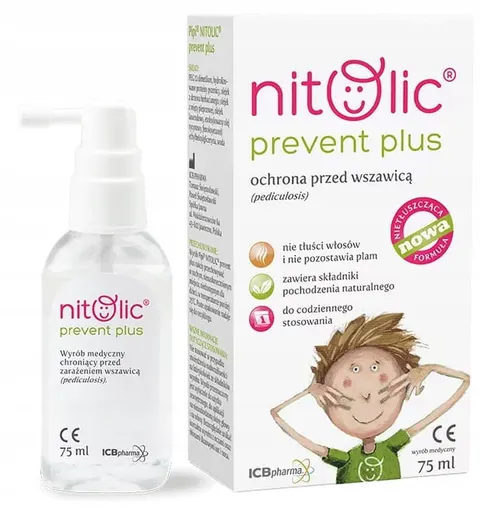 Spray ochronny przed wszawicą Pipi Nitolic Prevent Plus 75 ml